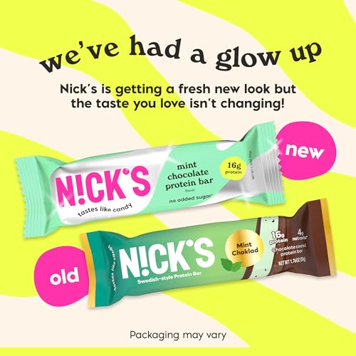 N!CK'S Mint Chocolate bar closeup highlights mint flavor and smooth, satisfying bite