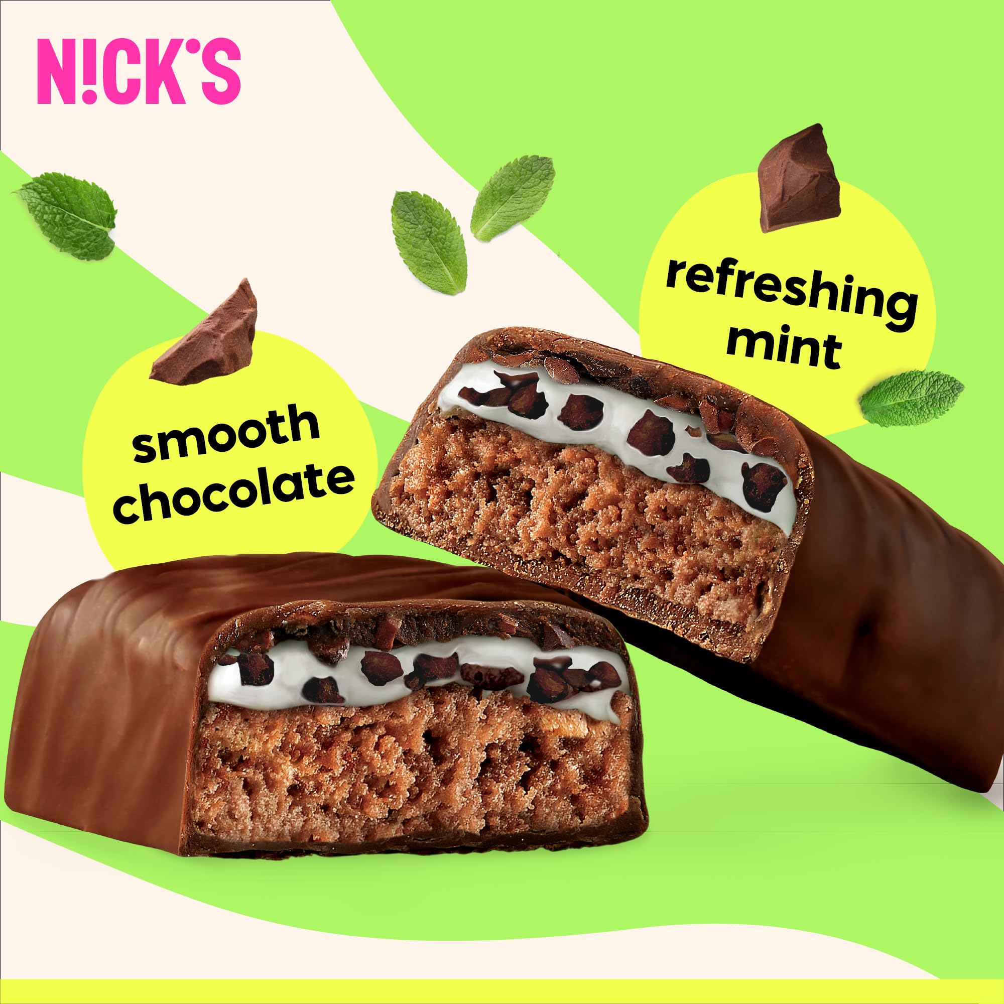 N!CK'S Mint Chocolate bar in gym bag for convenient on-the-go snacking