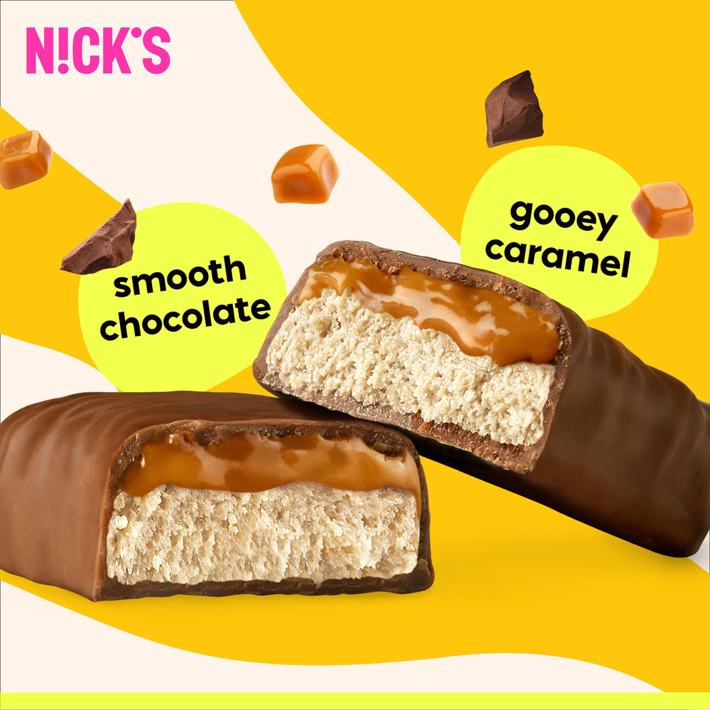Close-up of ingredients and nutrition highlights on Nick's bar label.