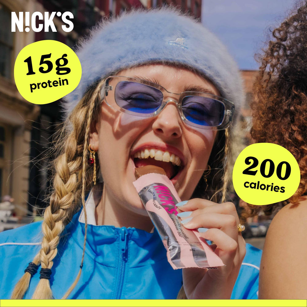 N!CK'S bar with 4g net carbs supports low-carb snacking goals.