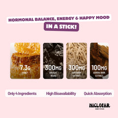 Niclofar Shilajit Honey Stick single-serve shown for on-the-go energy support