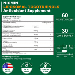 NICMIN liposomal delivery graphic illustrating enhanced absorption