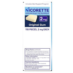 Nicorette 2 mg gum original flavor usage steps illustration