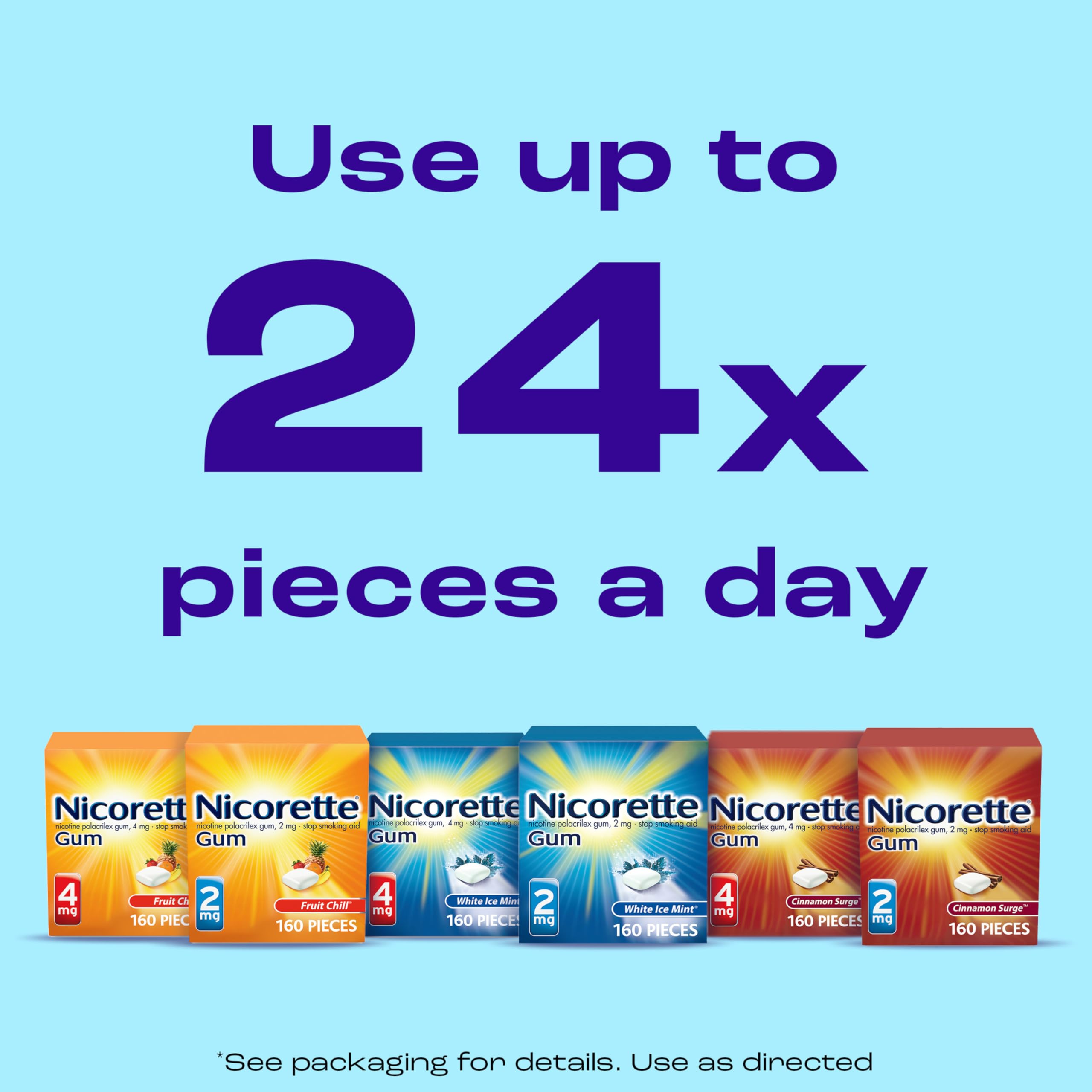 Nicorette dosed nicotine release gum aids craving management