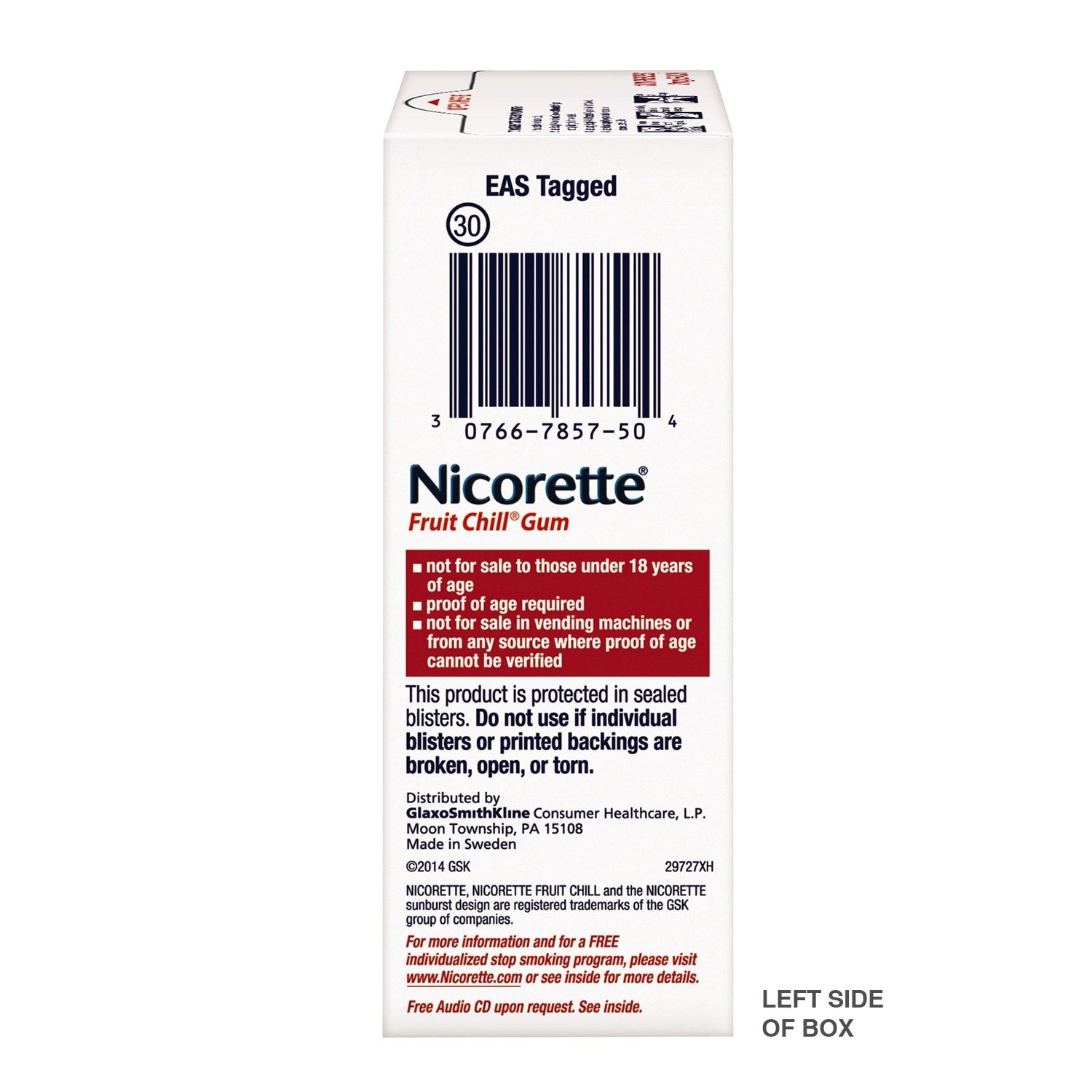 Nicorette gum on desk, convenient quit smoking aid for busy days.
