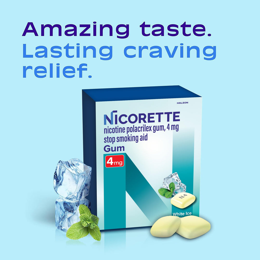 Nicorette gum dual coating shows long-lasting flavor for smoother chewing.