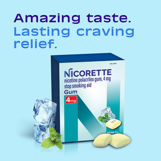 Nicorette gum dual coating shows long-lasting flavor for smoother chewing.