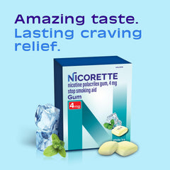 Nicorette gum dual coating shows long-lasting flavor for smoother chewing.