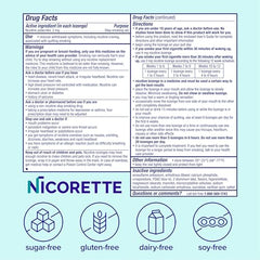 Usage timeline for Nicorette lozenges within a quit program.