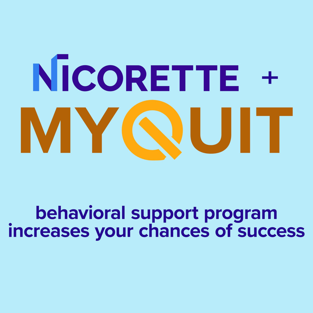 Nicorette twin pack box front view for convenient quit support