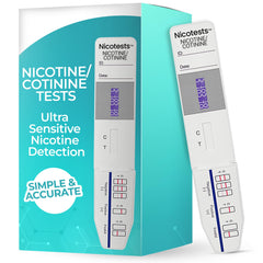 NICOTESTS five-pack front view for quick nicotine exposure screening at home