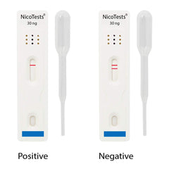 NICOTESTS test device with clear result display for quick interpretation