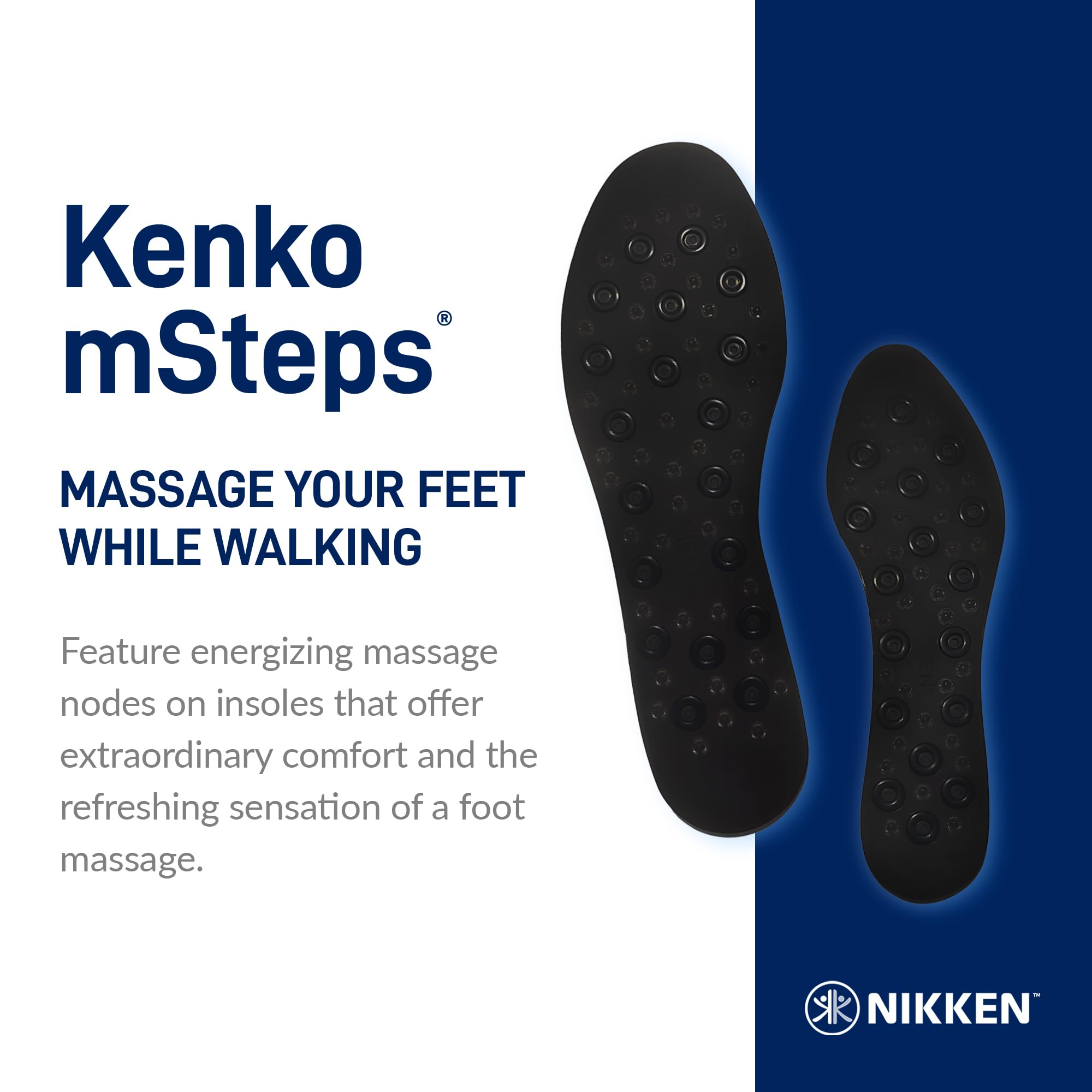 Nikken Kenko mSteps dynamic magnetic field enhances gentle foot massage