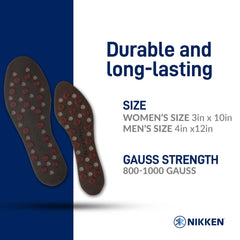 Nikken Kenko mStrides insole features ventilated, moisture-resistant surface for all-day comfort.
