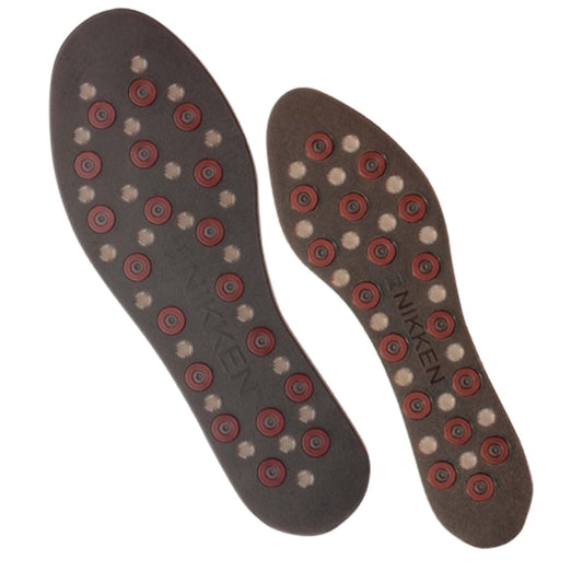 Nikken Kenko mStrides insoles packaging highlights easy daily comfort
