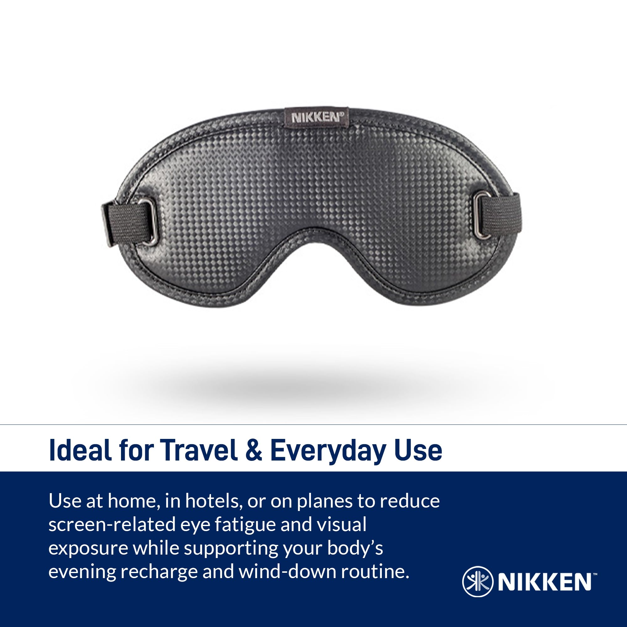 Nikken Kenko PowerSleep Mask cozy, comfortable fit for overnight use.