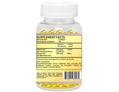 Nikoni liposomal D3 K2 ingredients with avocado oil and coconut MCT for absorption.