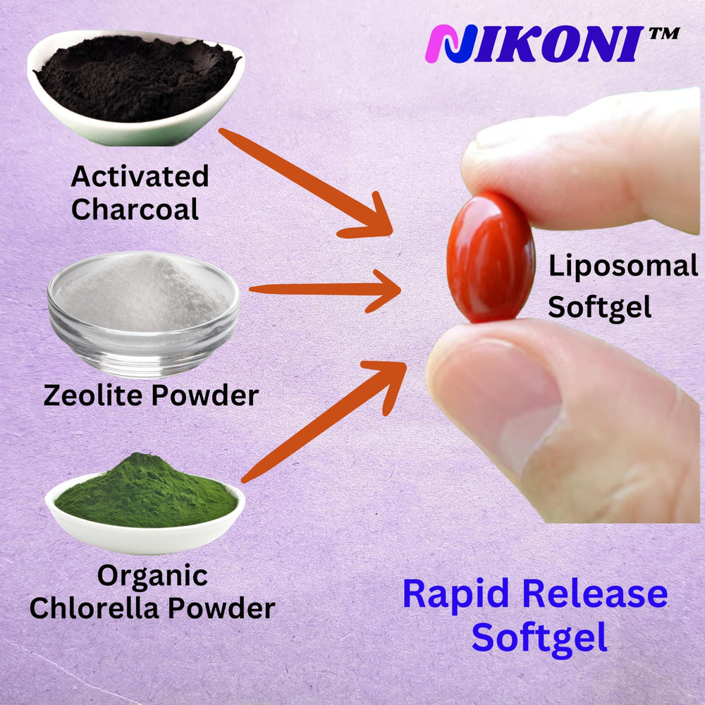 Nikoni Organic Chlorella extract powder with scoop highlighting nutrient density