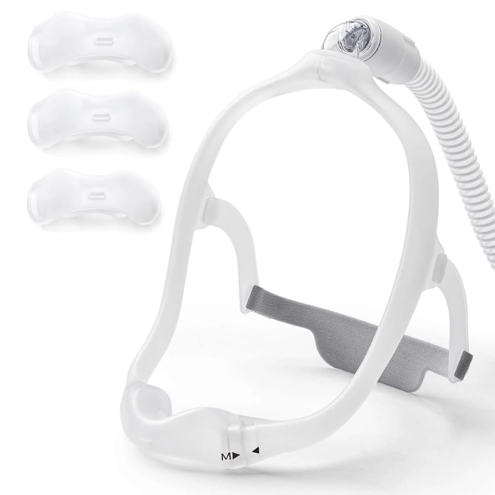 Nimisa nasal frame assembly for DreamWear with silicone soft seal improves fit and comfort.