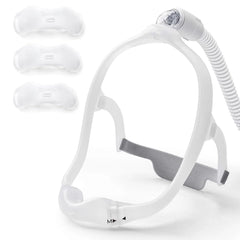 Nimisa nasal frame assembly for DreamWear with silicone soft seal improves fit and comfort.