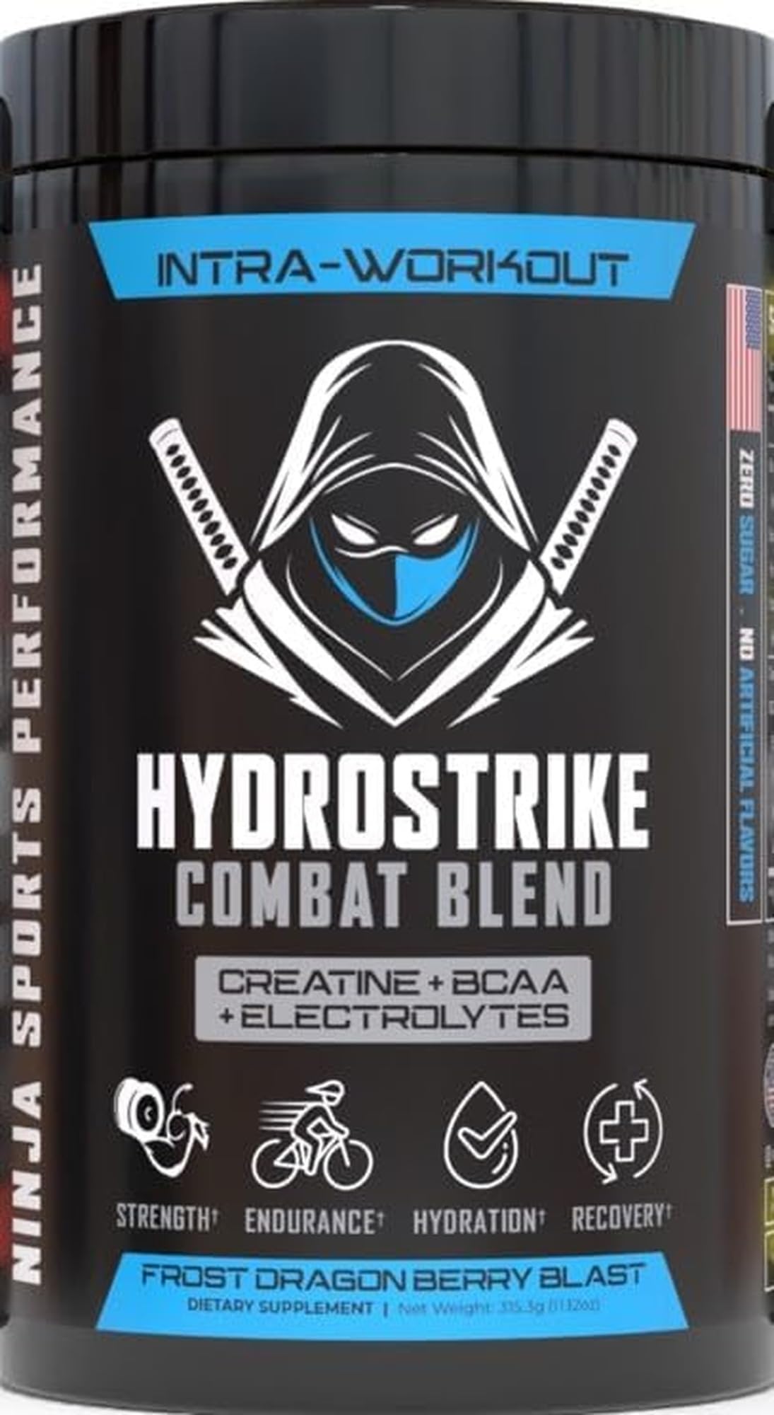 Ninja Sports Performance HydroStrike bottle display for easy hydration between sets.
