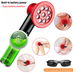 NINSI device used on body and facial skin for versatile therapy applications.