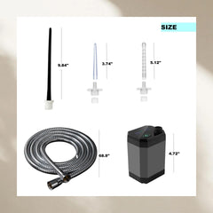 NINXIMI 5.74 ft metal hose provides durable water delivery.