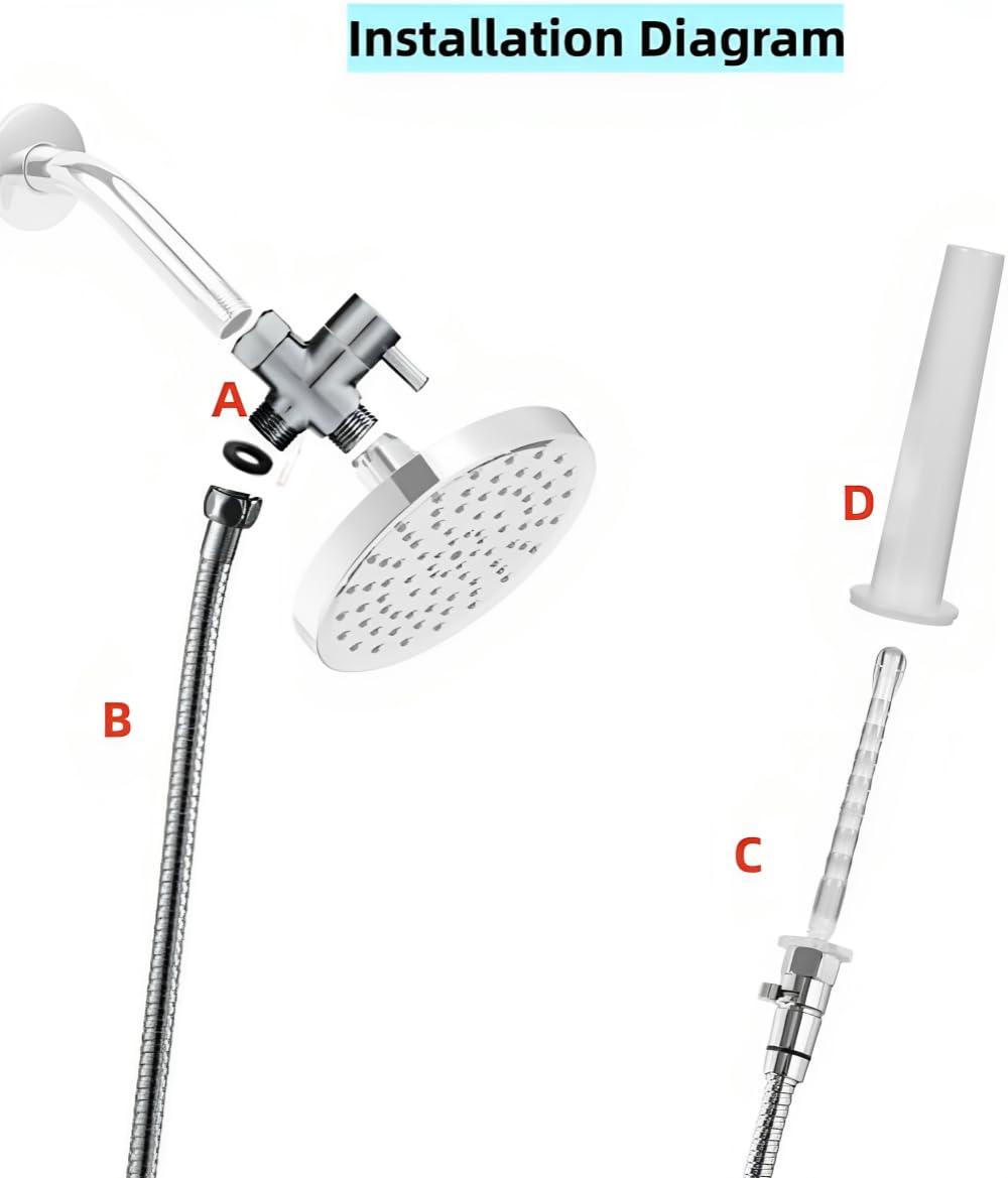 NINXIMI 6.56 ft metal hose offers flexible setup and reach.
