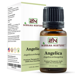 Nirvana Nurture Angelica Oil skincare routine setup for facial care.