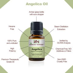 Nirvana Nurture Angelica Oil packaging with premium presentation.