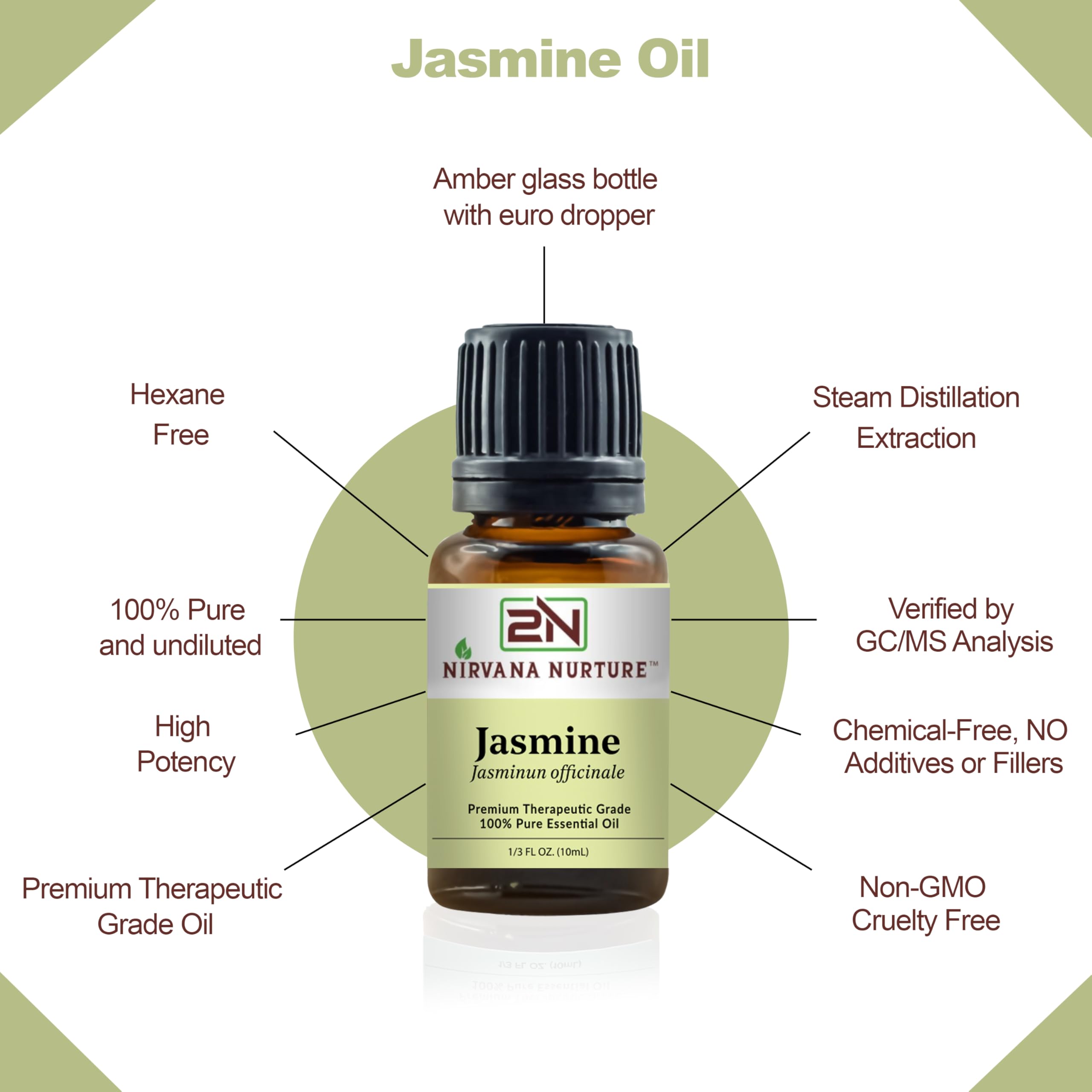 Nirvana Nurture Jasmine Oil bath drops for a soothing, spa-like bath.