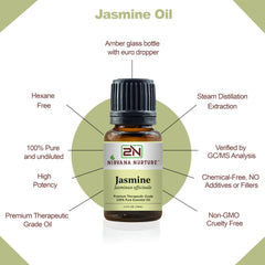 Nirvana Nurture Jasmine Oil bath drops for a soothing, spa-like bath.