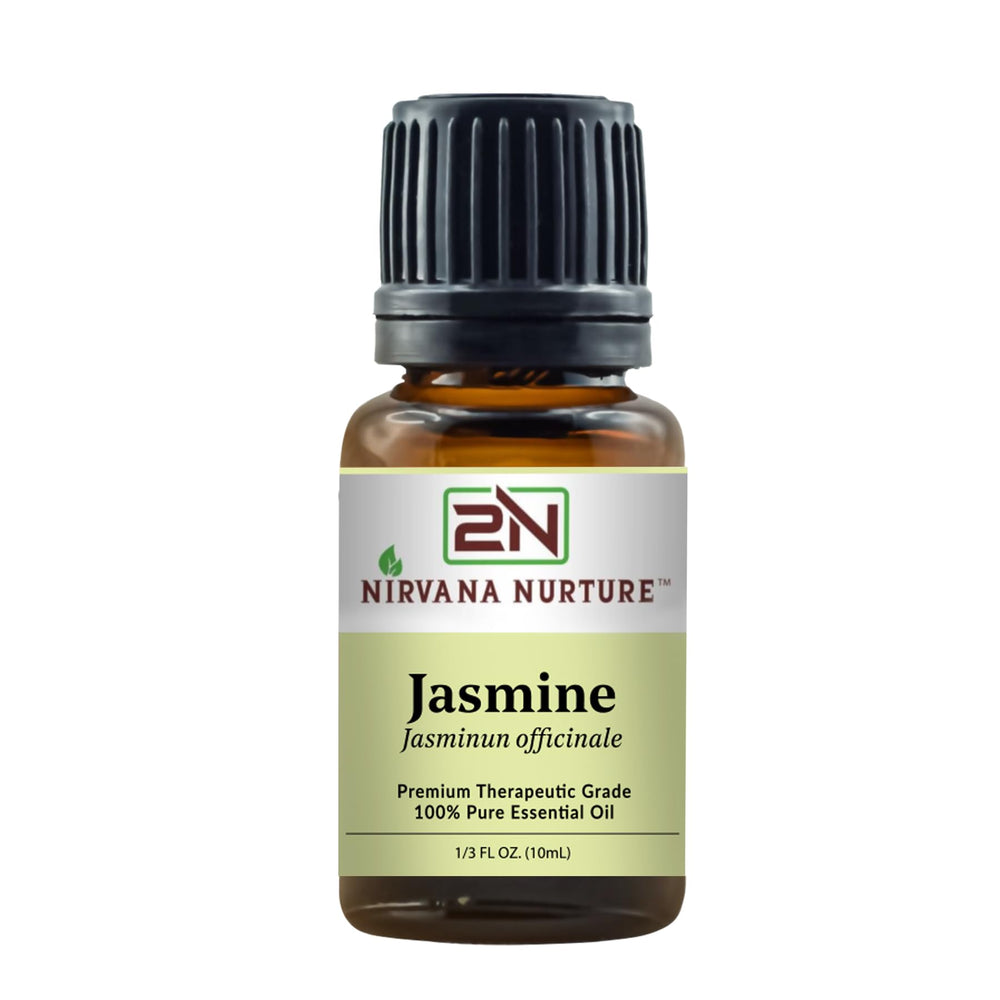 Nirvana Nurture Jasmine Oil bottle, soothing aroma for relaxation and mood support.