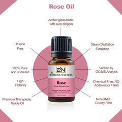 Nirvana Nurture Rose Oil beside premium packaging for gifting or storage