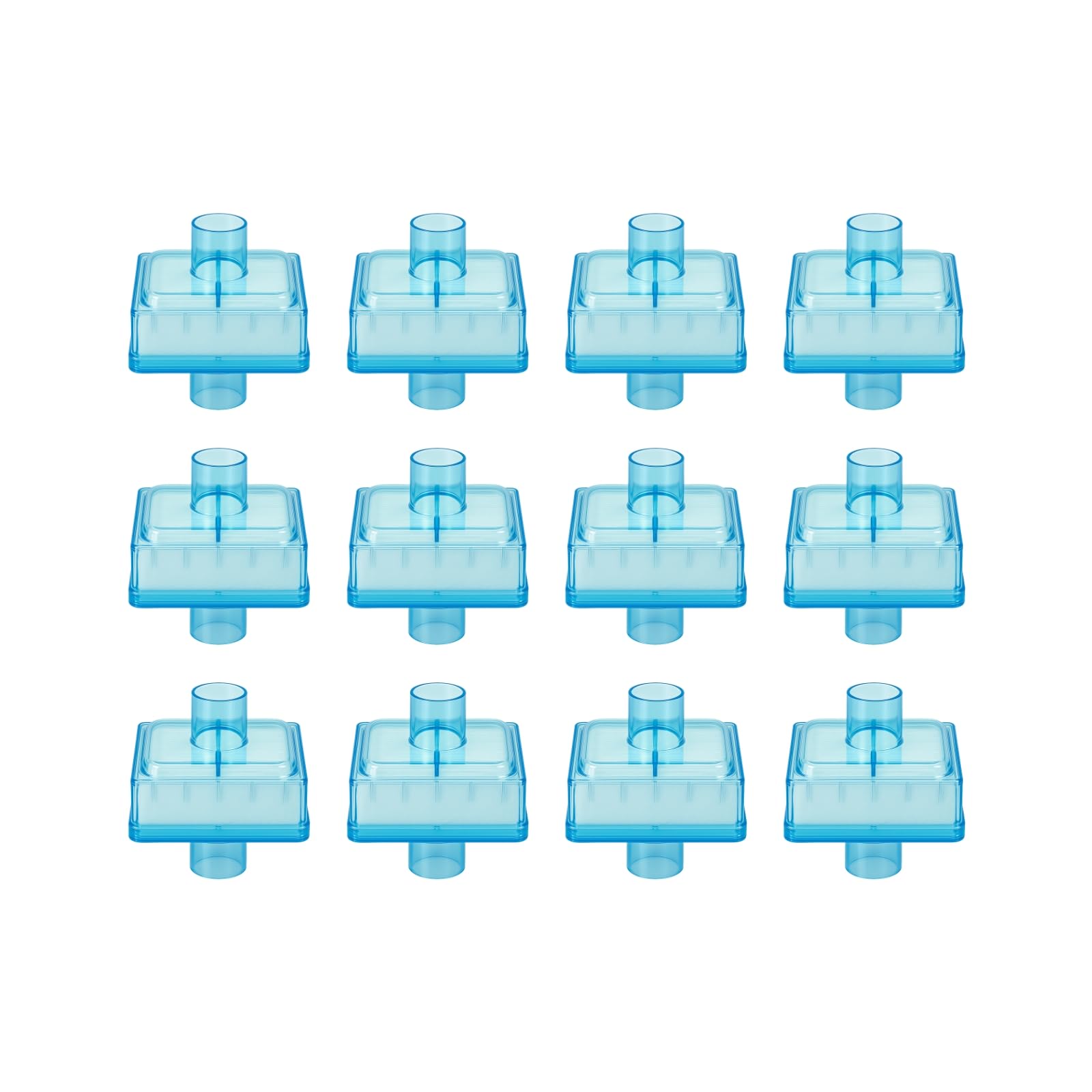 Nispira CPAP inline filter closeup, compact 12-pack for quick nightly replacements