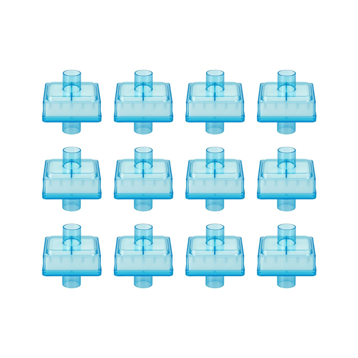 Nispira CPAP inline filter closeup, compact 12-pack for quick nightly replacements