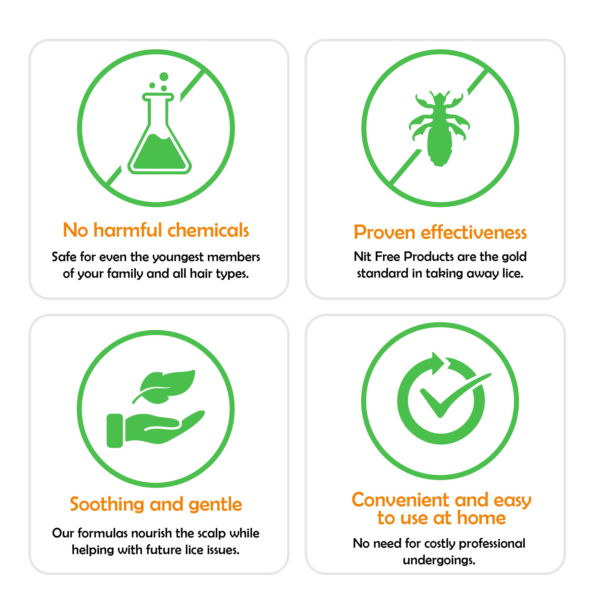 Close-up of Nit Free Mint Head Lice Spray label with peppermint scent