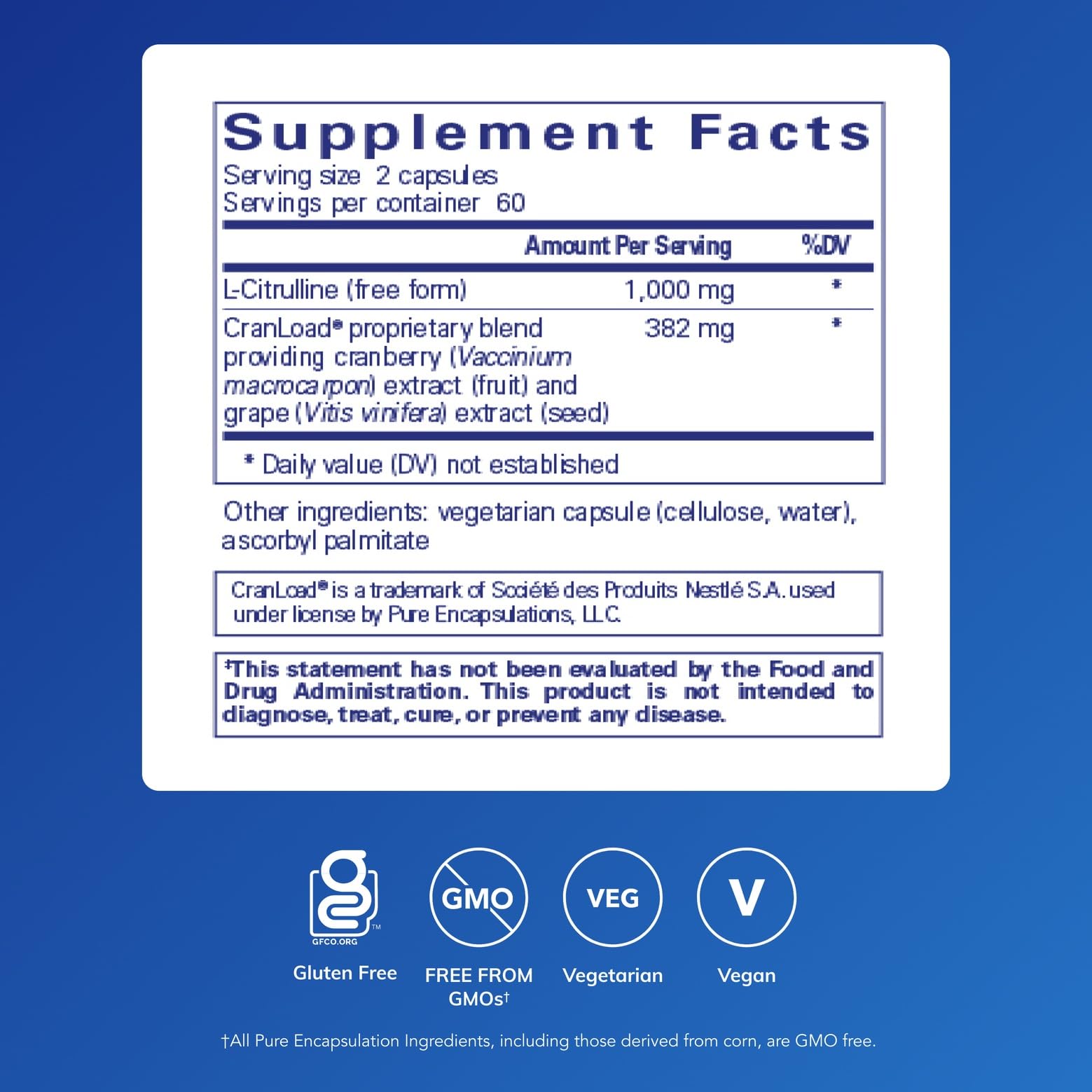 Nitric Oxide Ultra capsules close-up highlighting L-Citrulline and cranberry polyphenols.