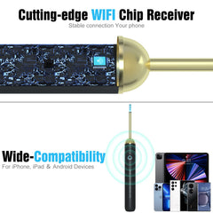 NIUQICT Ear Endoscope with 6 LEDs for improved visibility.
