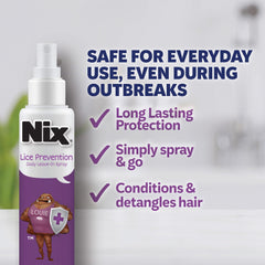 Nix Lice Prevention Daily Leave-In Spray bottle ready for daily protection