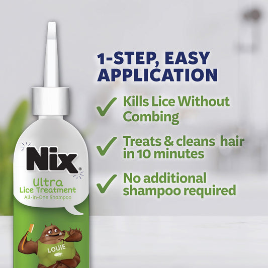 Nix Ultra Lice Removal Comb shown for easy hair lice removal