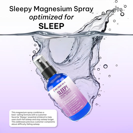 No Crap In It Sleepy Magnesium Spray mist pump shown for easy application