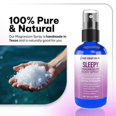 No Crap In It Sleepy Magnesium Spray night routine setup promotes unwinding