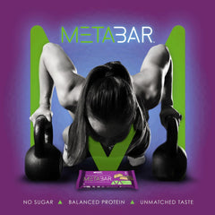 No Sugar META BAR on a desk with coffee suggests an office snack option.