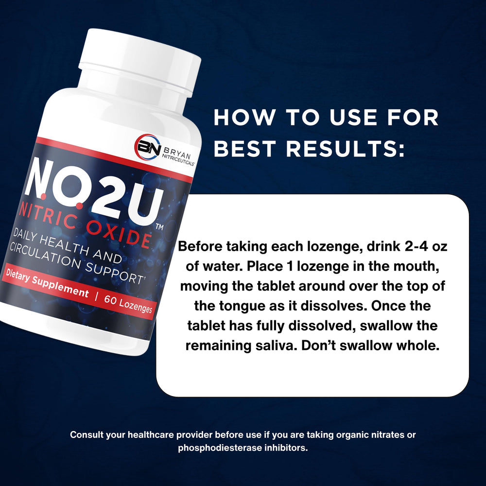 NO2U Bryan NITRICEUTICALS ingredients panel highlighting vegan formula