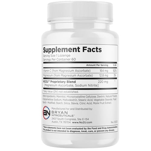 NO2U Bryan NITRICEUTICALS lozenge dissolving in mouth for convenient intake