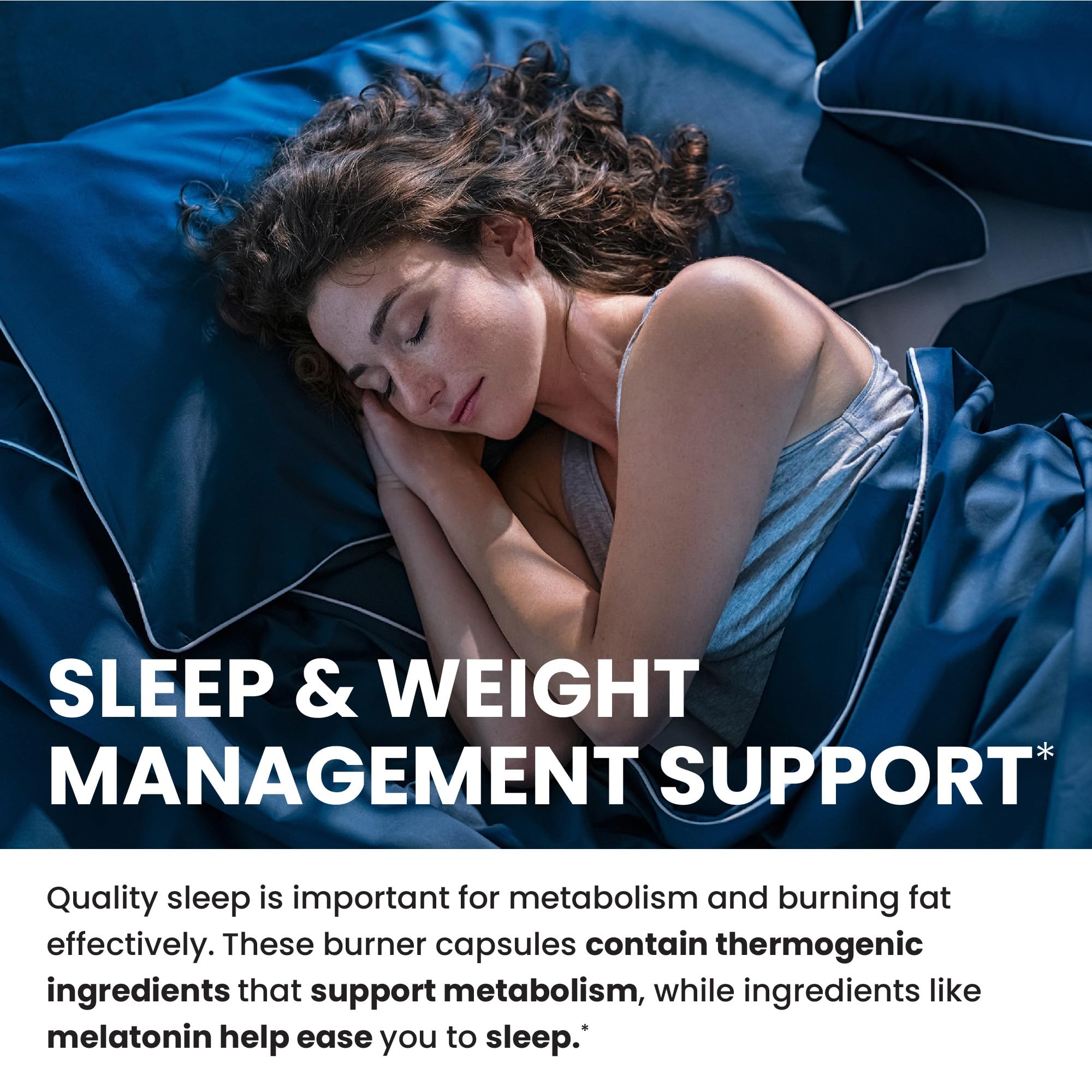 Nobi Nutrition capsules-closeup highlights bedtime fat burning capsules for nighttime weight management.