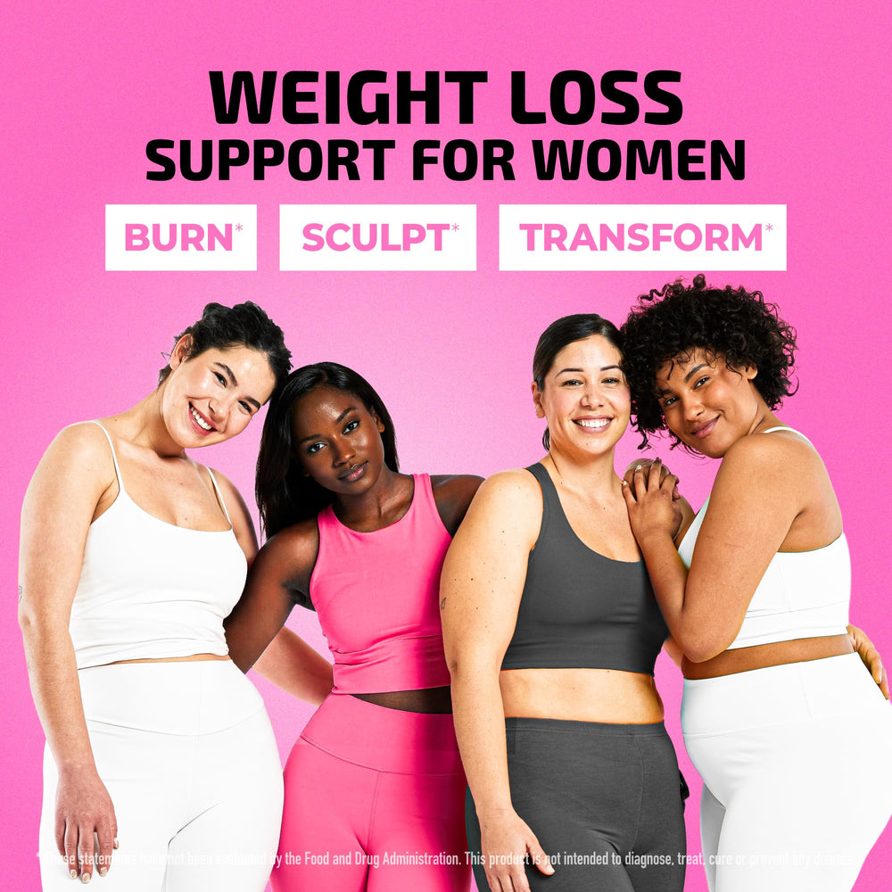 Capsules close-up highlighting formula for women's fat burning