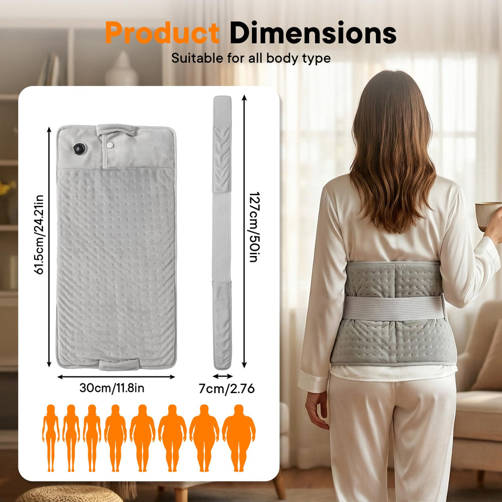 Nobineck cordless heating pad with long-lasting battery for mobile use