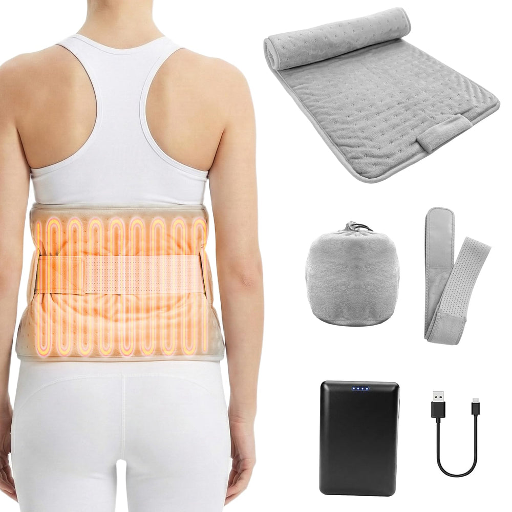 Nobineck graphene heating pad full-coverage design delivers broad warmth for back and shoulders